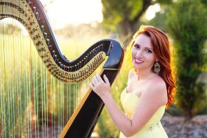 Professional harp and violin duo wedding music St. Louis